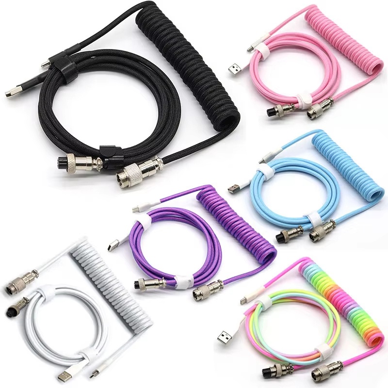 Gaming Keyboard Type C - USB Type C Mechanical Keyboard Coiled