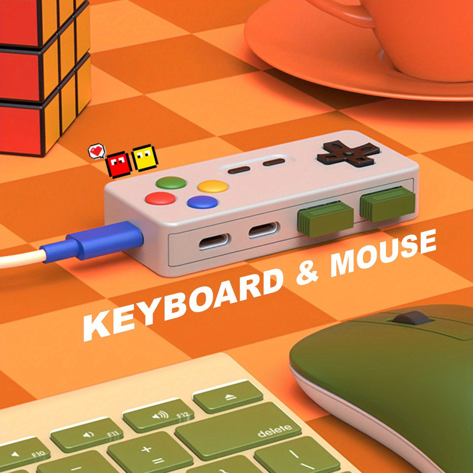 1PC Cartoon USB C Extension Ad - огляд і ціна Gaming Keyboard Type C