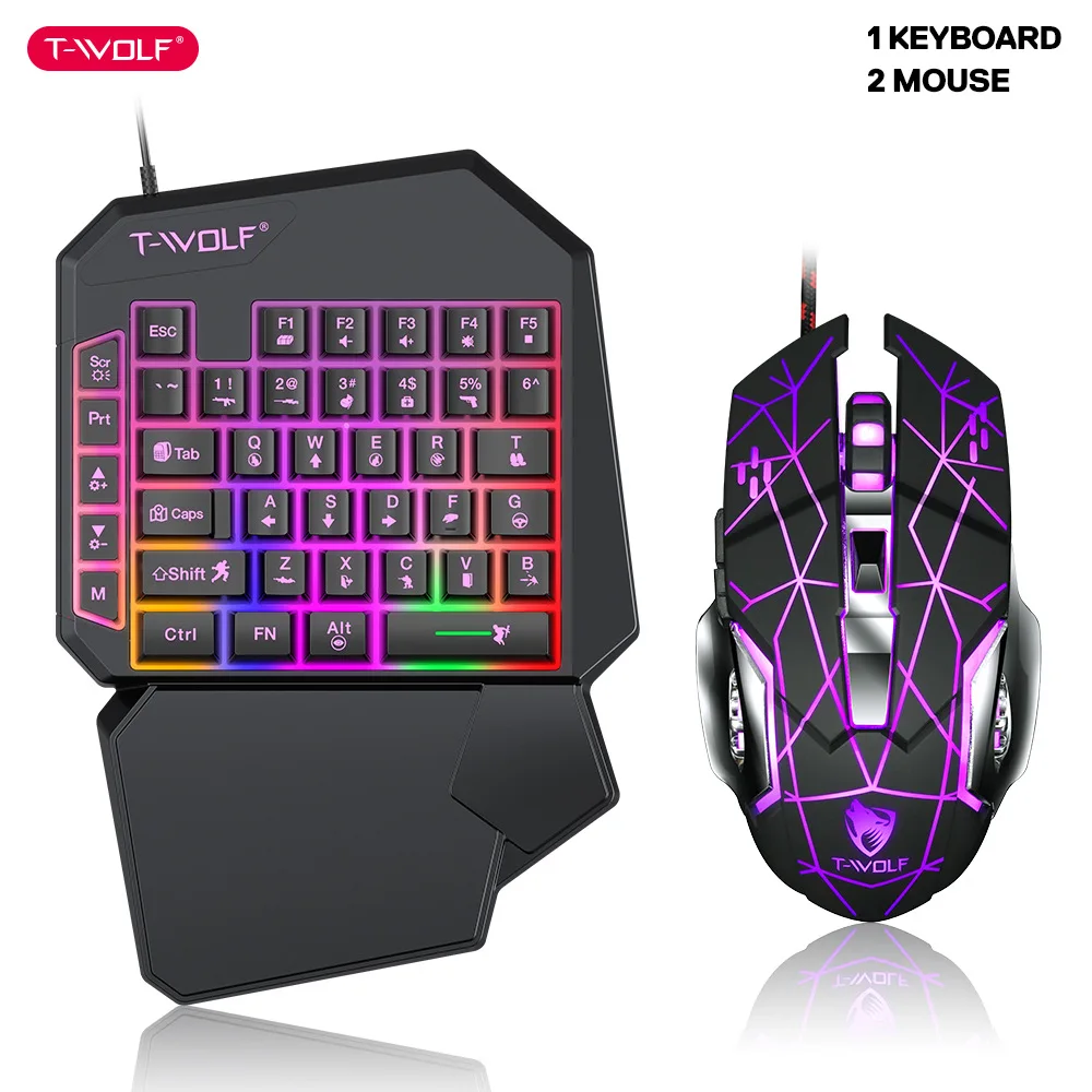 T-WOLF TF900 One Handed Keyboa - огляд і ціна Gaming Keyboard Mobile