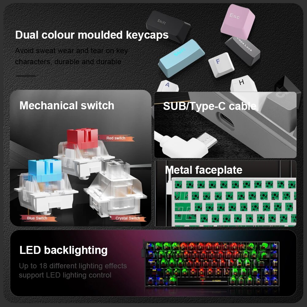 E-YOOSO Z686 USB Mini Slim Mec - огляд і ціна Gaming Keyboard E Yooso