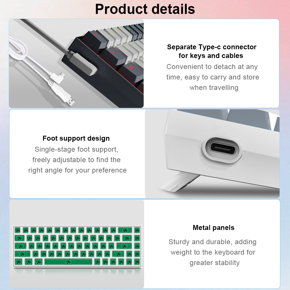 E-YOOSO Z686 RGB USB 60% Mini  - огляд і ціна Gaming Keyboard E Yooso