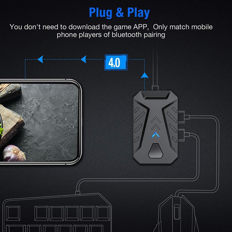 Portable Mobile Gaming Keyboar - огляд і ціна Gaming Keyboard And Mouse Converter For Mobile