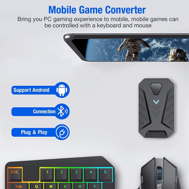 Portable Mobile Gaming Keyboar - огляд і ціна Gaming Keyboard And Mouse Converter For Mobile