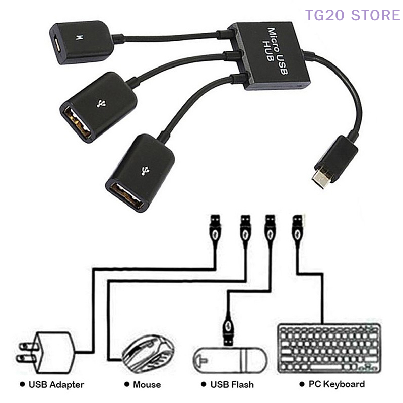 3in1 Micro USB To 2 OTG 3 Port - огляд і ціна Gaming Keyboard Type C