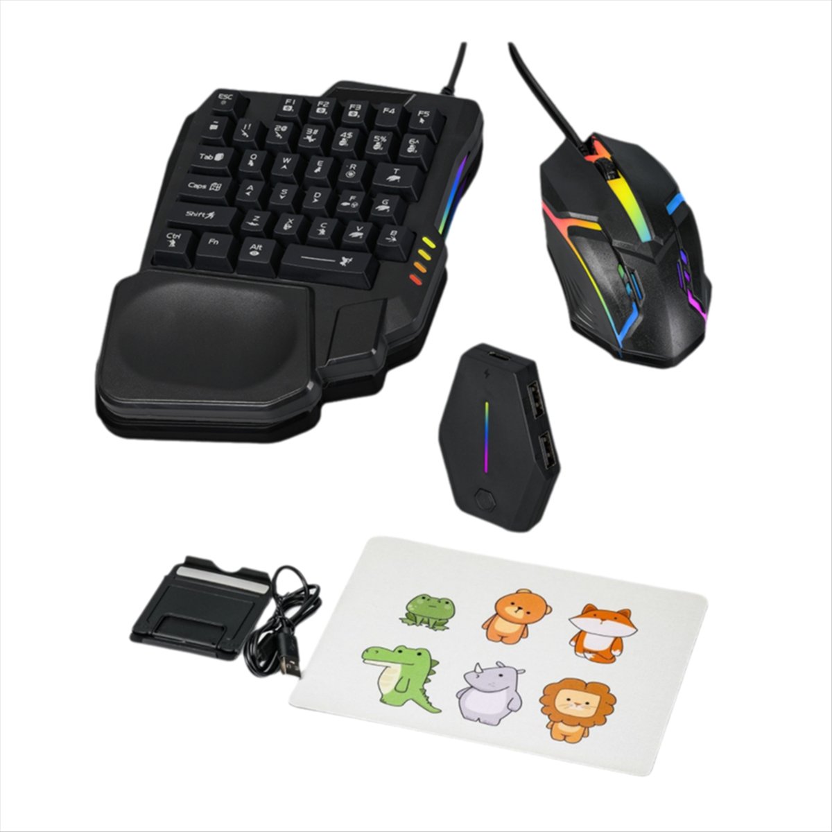 ★▲ 35Key Ergonomics RGB Gaming - огляд і ціна Gaming Keyboard And Mouse Converter For Mobile