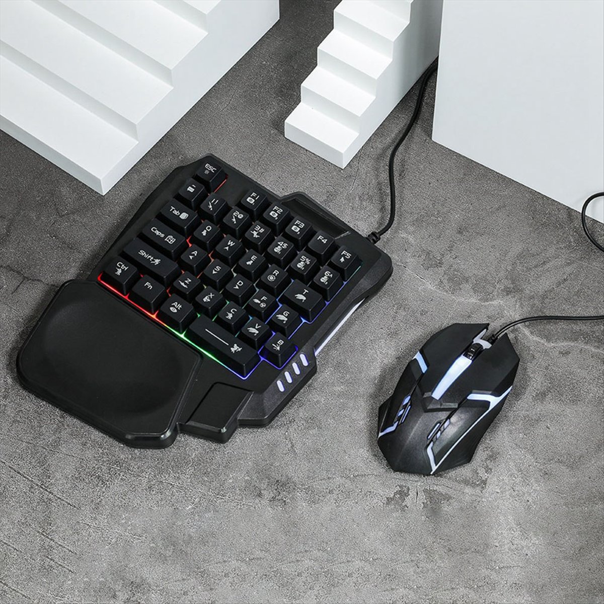 ★▲ 35Key Ergonomics RGB Gaming - огляд і ціна Gaming Keyboard And Mouse Converter For Mobile