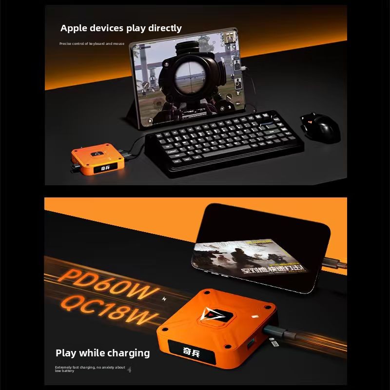 Aimzenix AX360M QiBing iOS Key - огляд і ціна Gaming Keyboard And Mouse Converter For Mobile