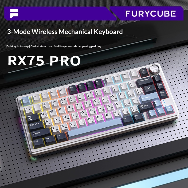 Furycube Rx75 Pro Tri Mode Rus - огляд і ціна Gaming Keyboard Not Typing