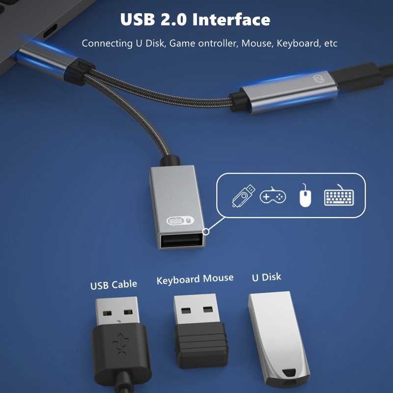 Audio 1 to 2  Type-C to USB OT - огляд і ціна Gaming Keyboard Type C