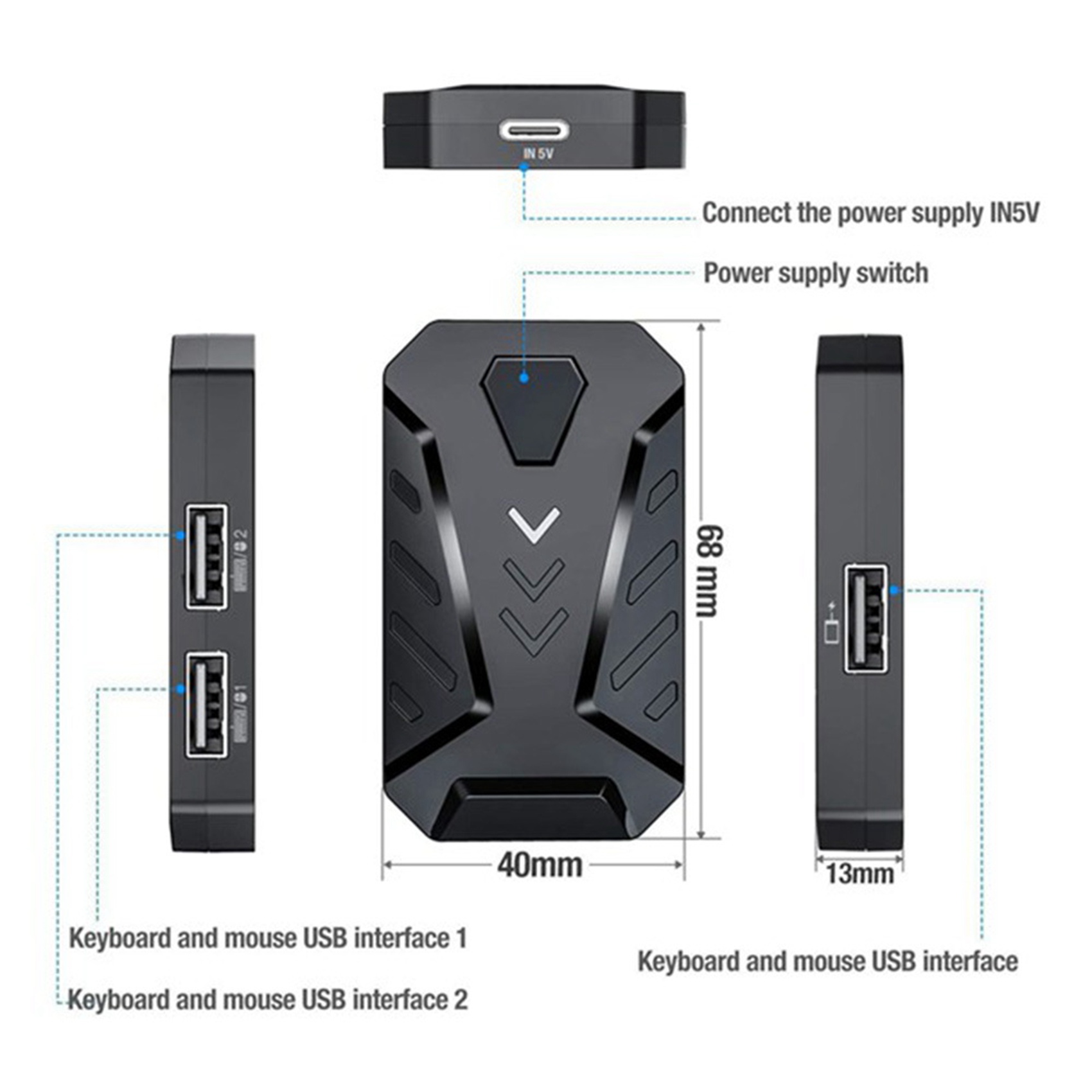-A94Z Portable Mobile Gaming K - огляд і ціна Gaming Keyboard And Mouse Converter For Mobile